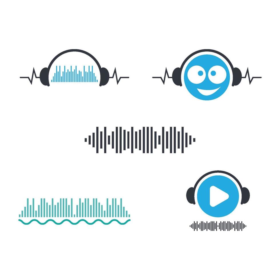 Sound wave images vector