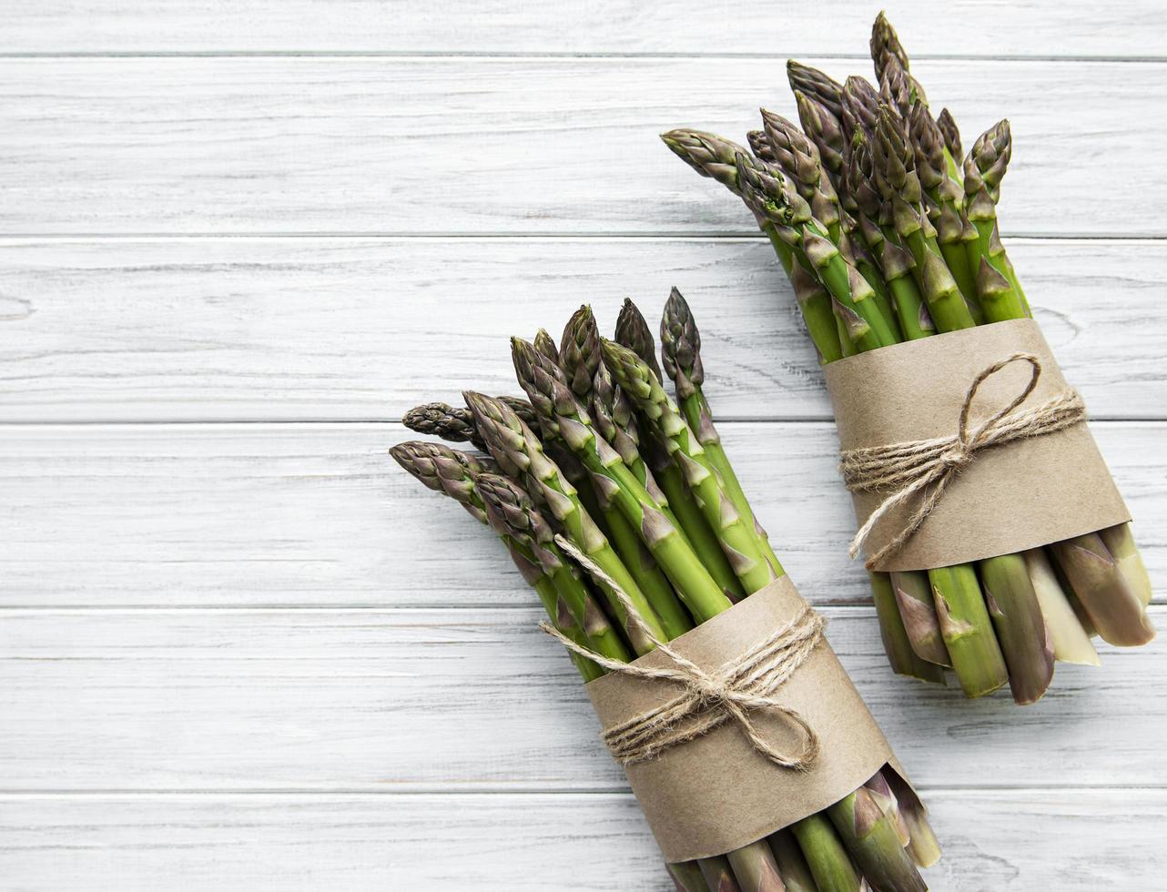 Fresh green asparagus photo