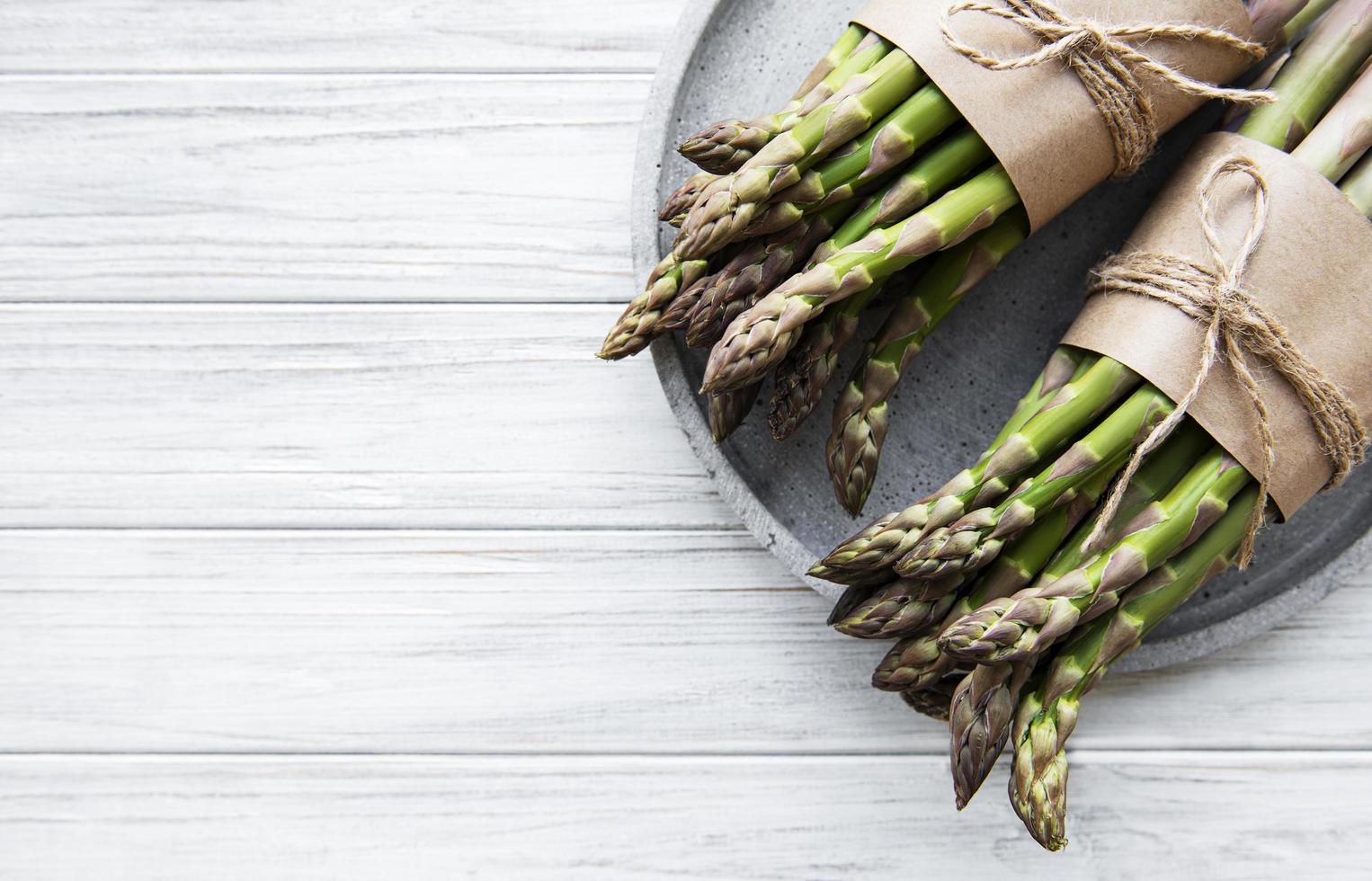 Fresh green asparagus photo