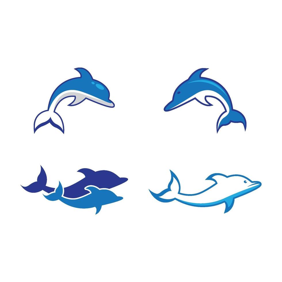 Dolphin logo images vector