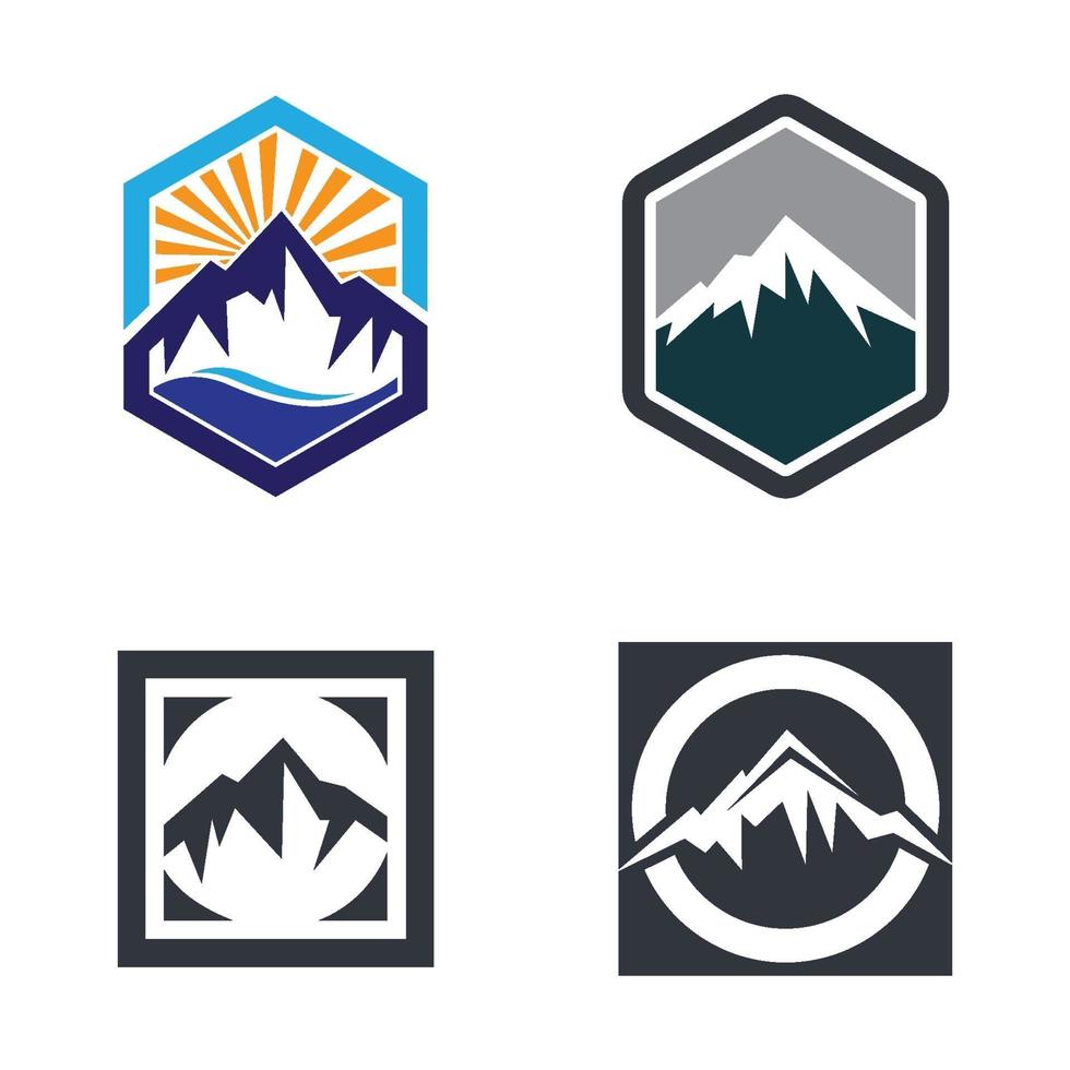 imagenes de logo de montaña vector