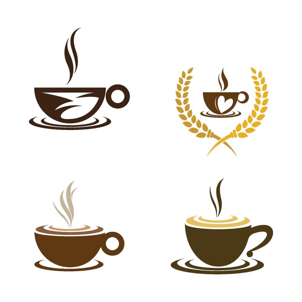 Coffee shop logo images vector