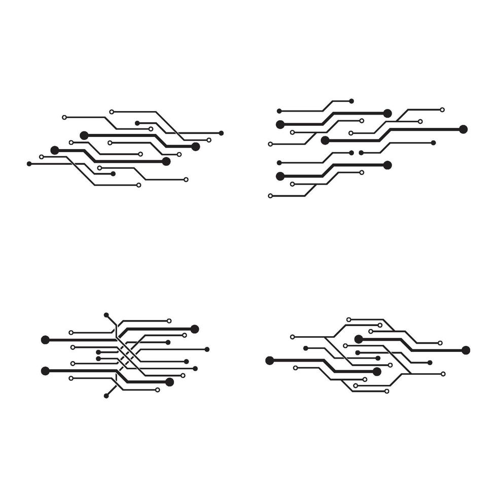 Circuit logo design vector