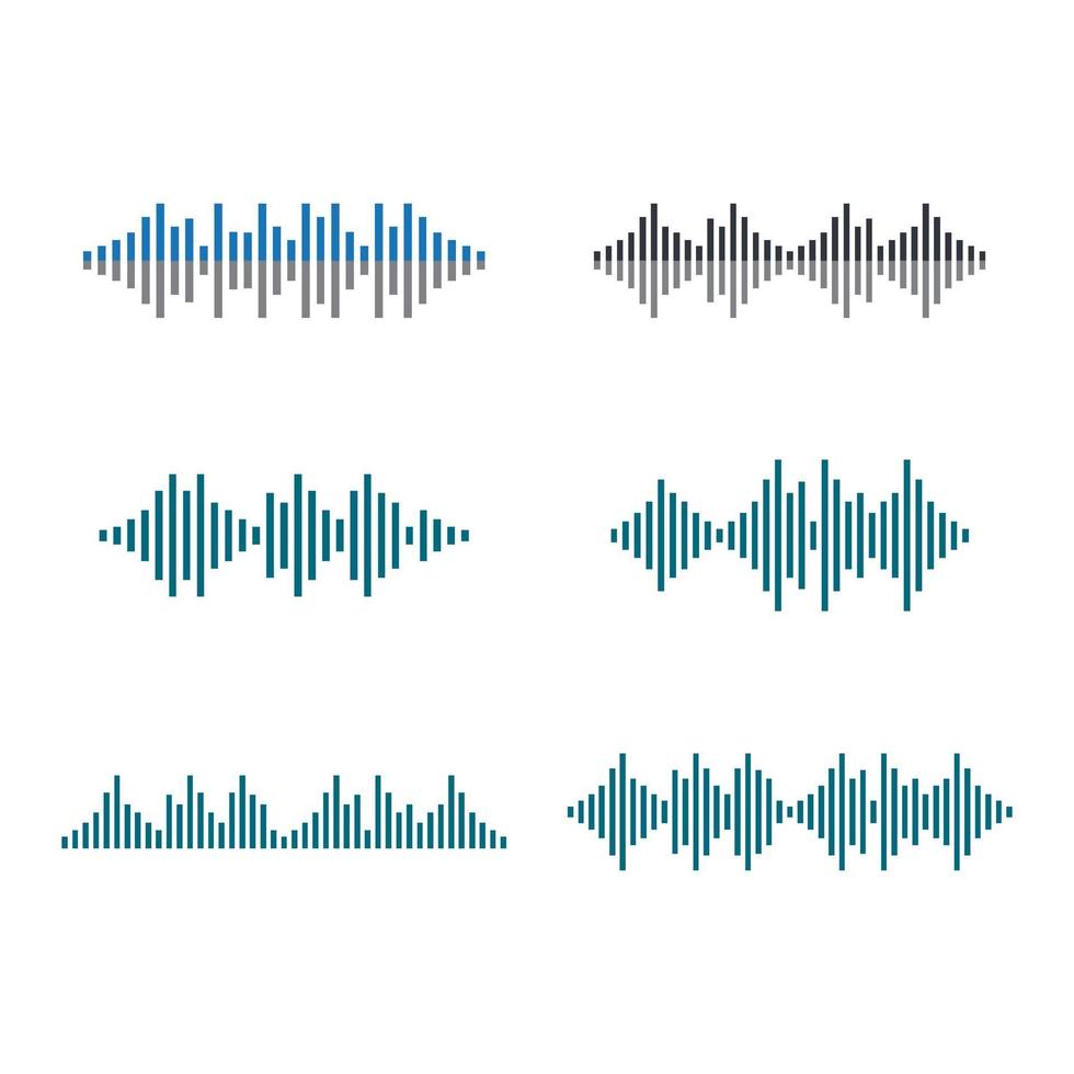 imagenes de ondas de sonido vector