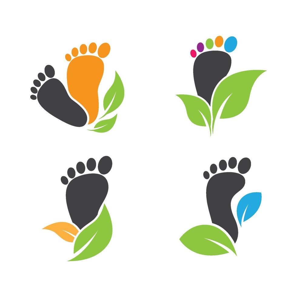 Foot care logo images vector