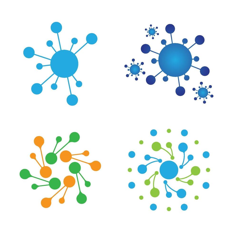 diseño de logotipo de molécula vector