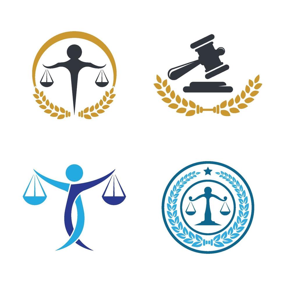 Law firm logo images illustration vector