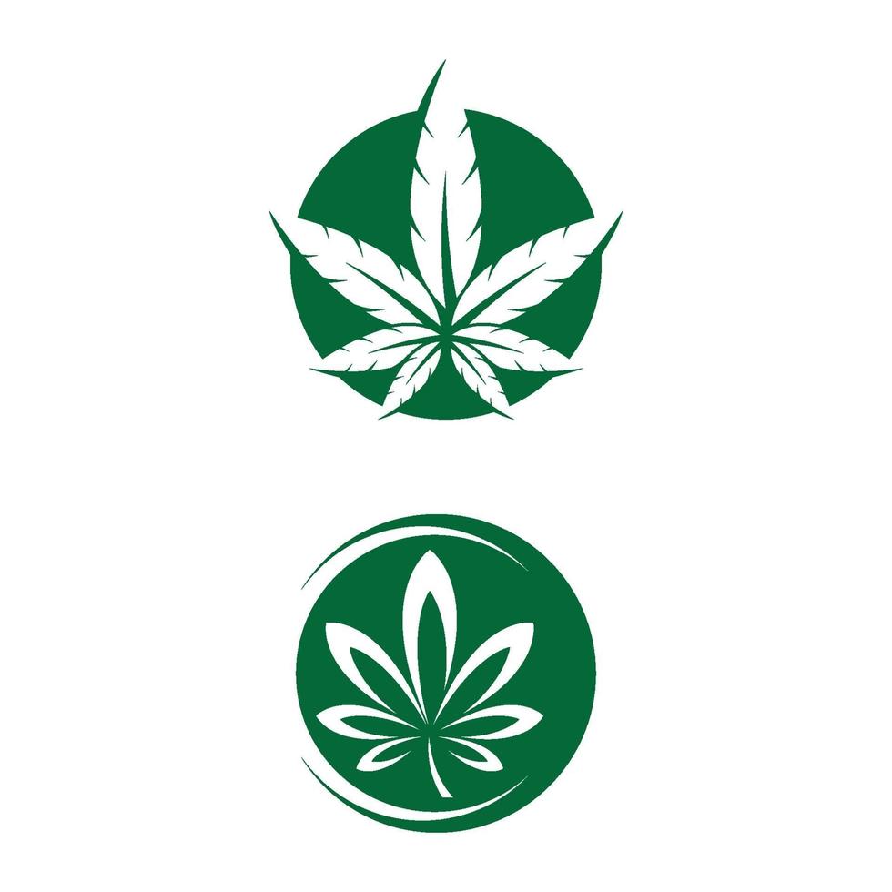 Ilustración de imágenes de logotipo de cannabis vector