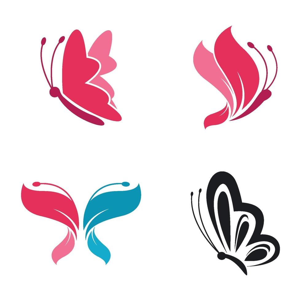 imágenes de logo de mariposa de belleza vector