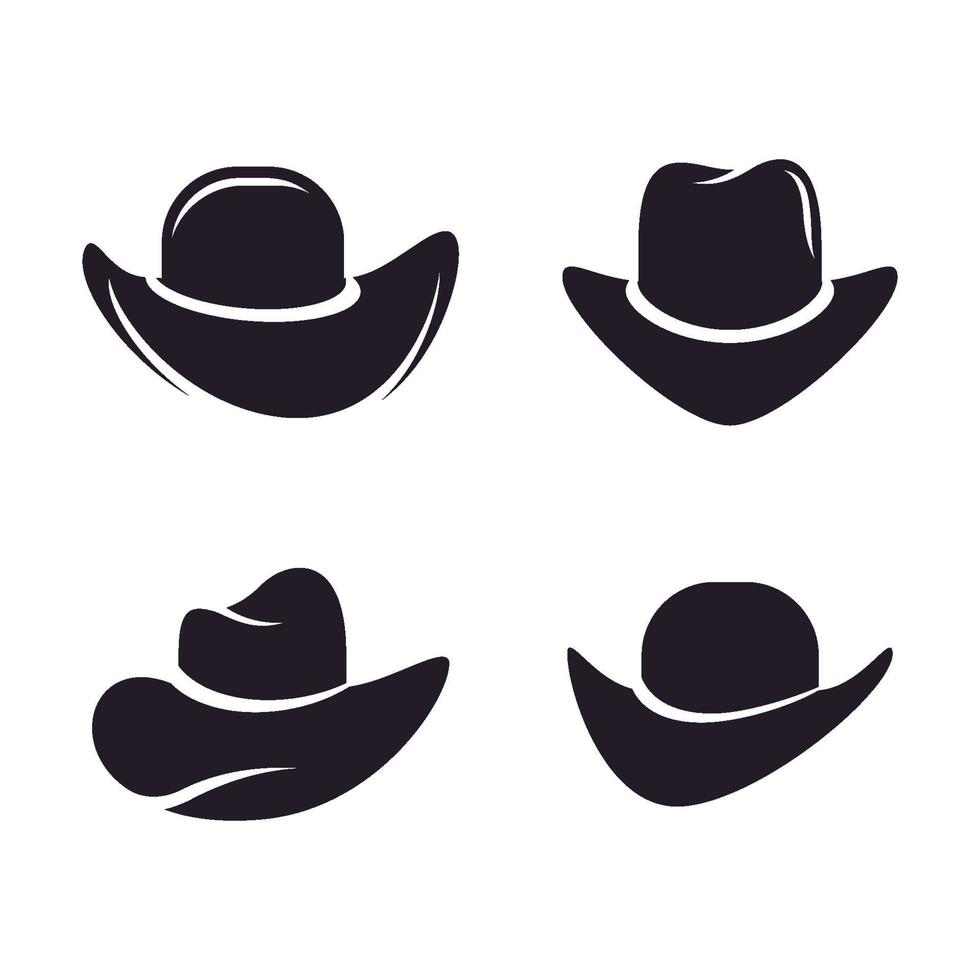 Coboy hat logo images  illustration vector