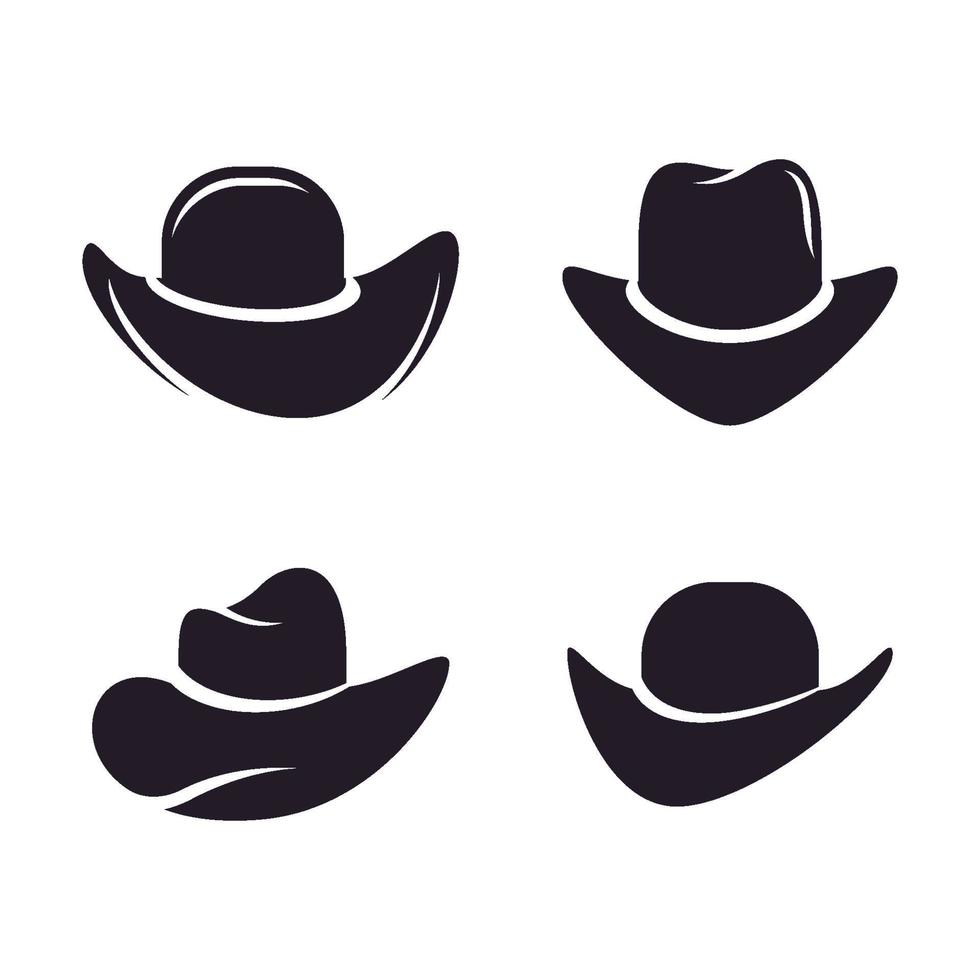 coboy hat logo images illustration vector