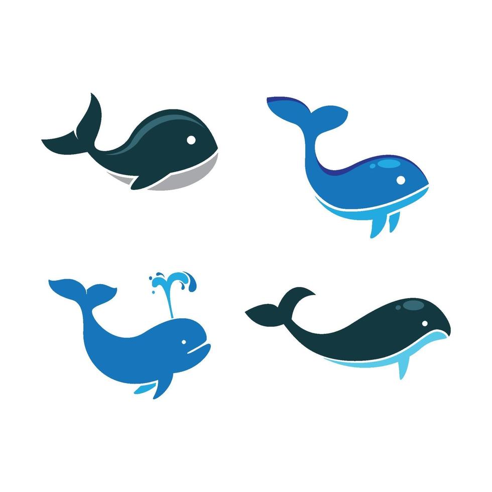 Ilustración de imágenes de logo de ballena vector