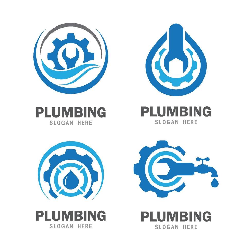 Plumbing logo images vector