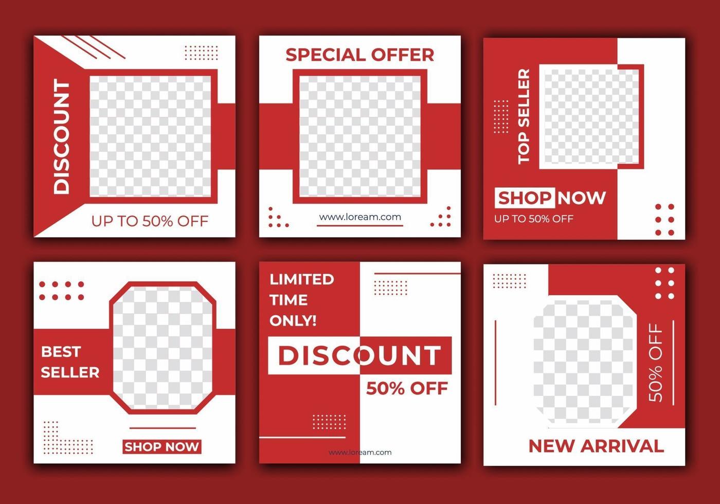 Template post for social media ads, web banner sale for ...