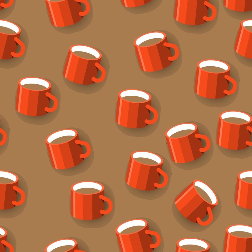 Seamless  background pattern coffee mug. Flat design illustrations. Vector illustrate.