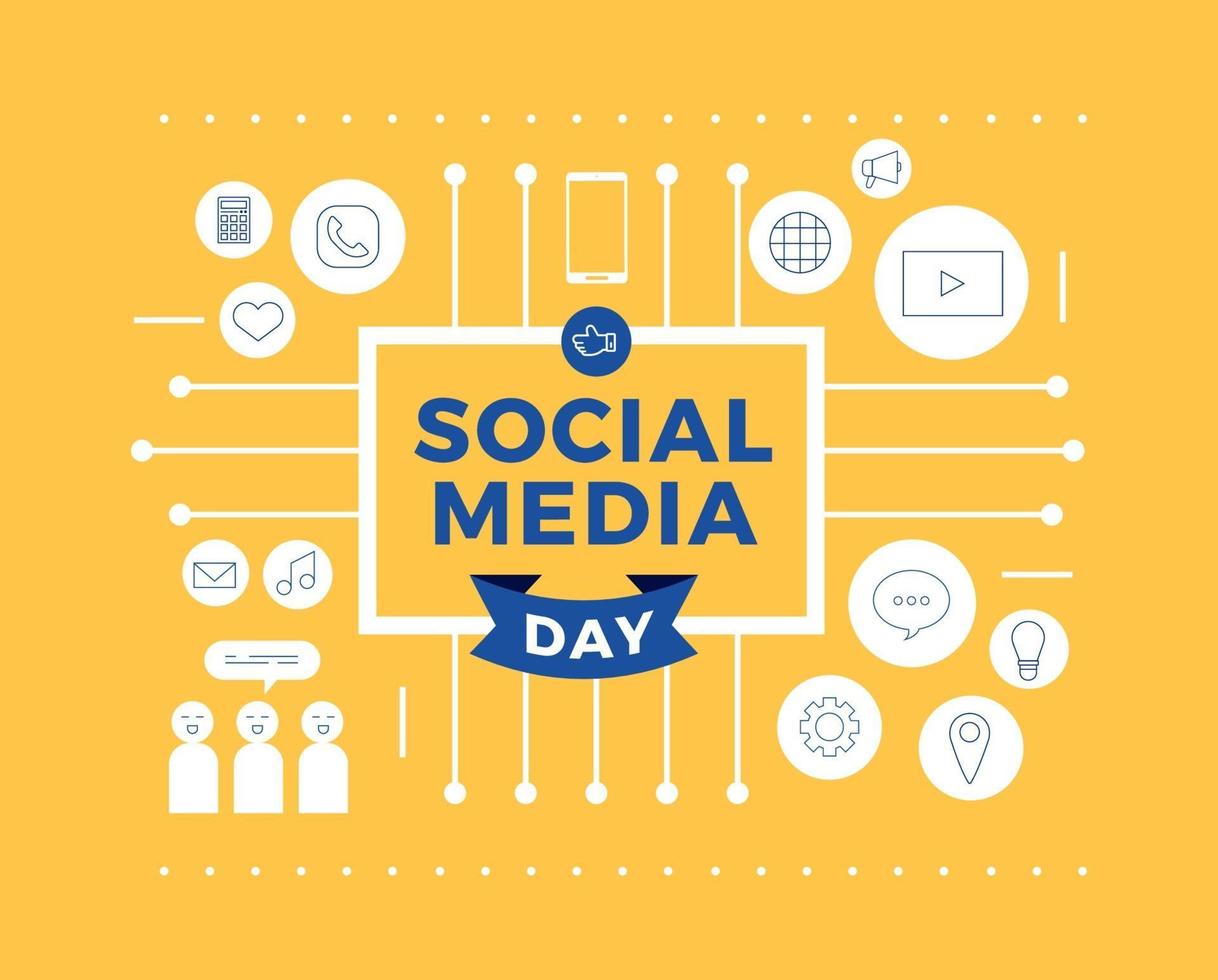 Social Media Day vector