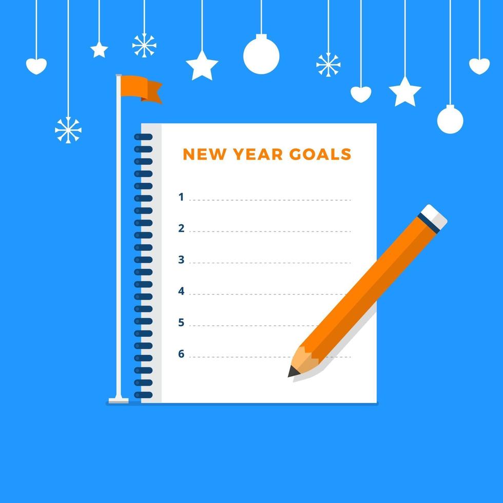 new year resolutions vector