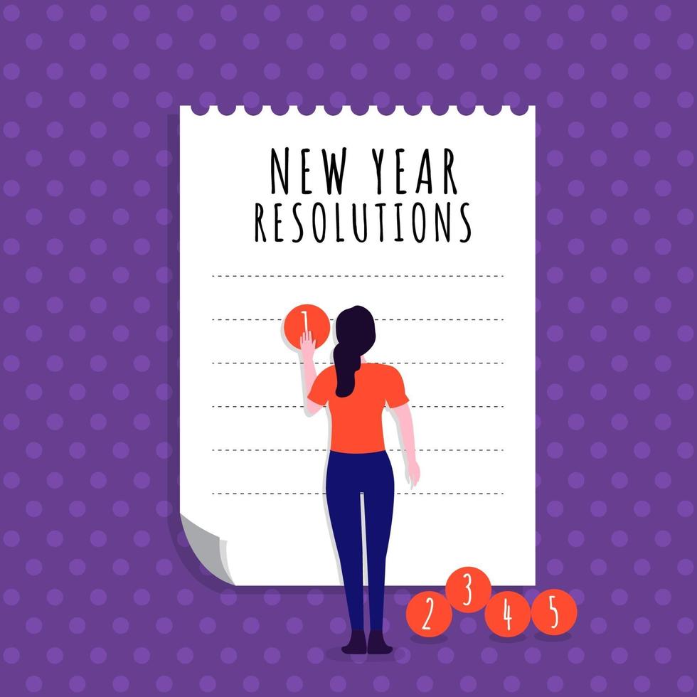 new year resolutions vector