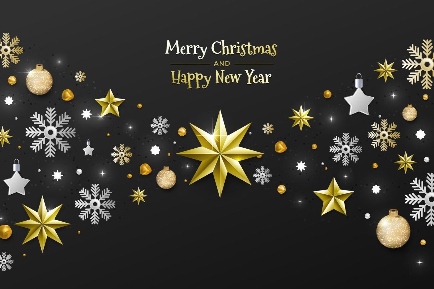 Xmas and happy new year vector