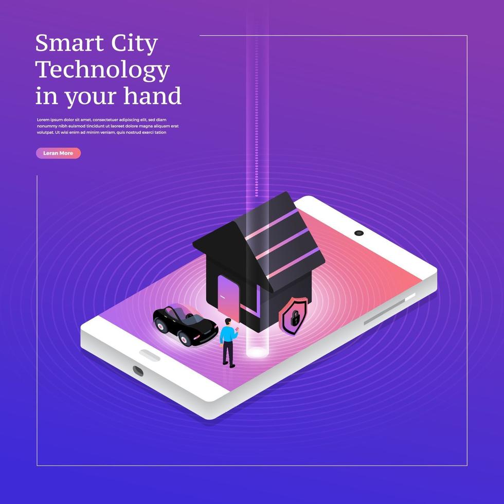 tecnología de ciudad inteligente vector