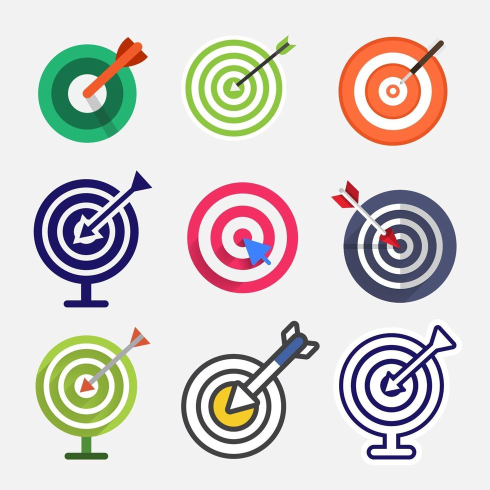 Icon set vector target