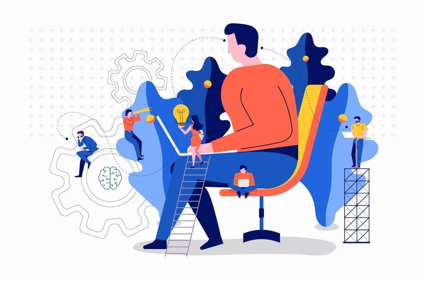 Teamwork creative advertising vector