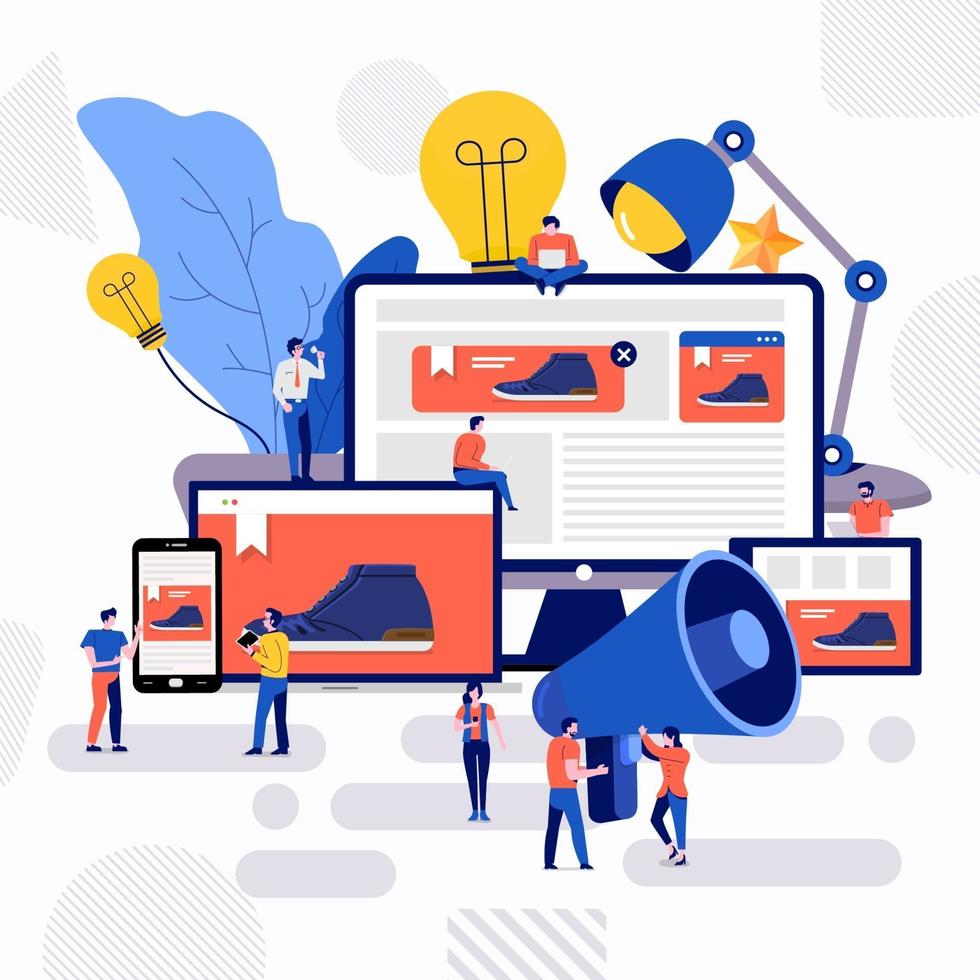 Teamwork creative advertising vector