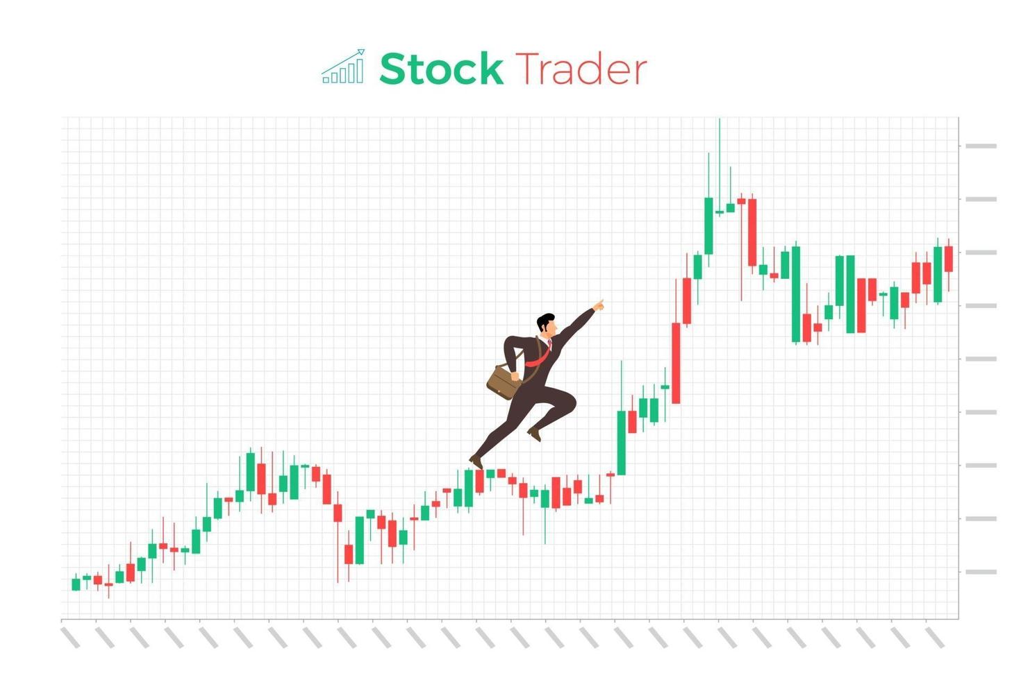 Stock trader exchange vector