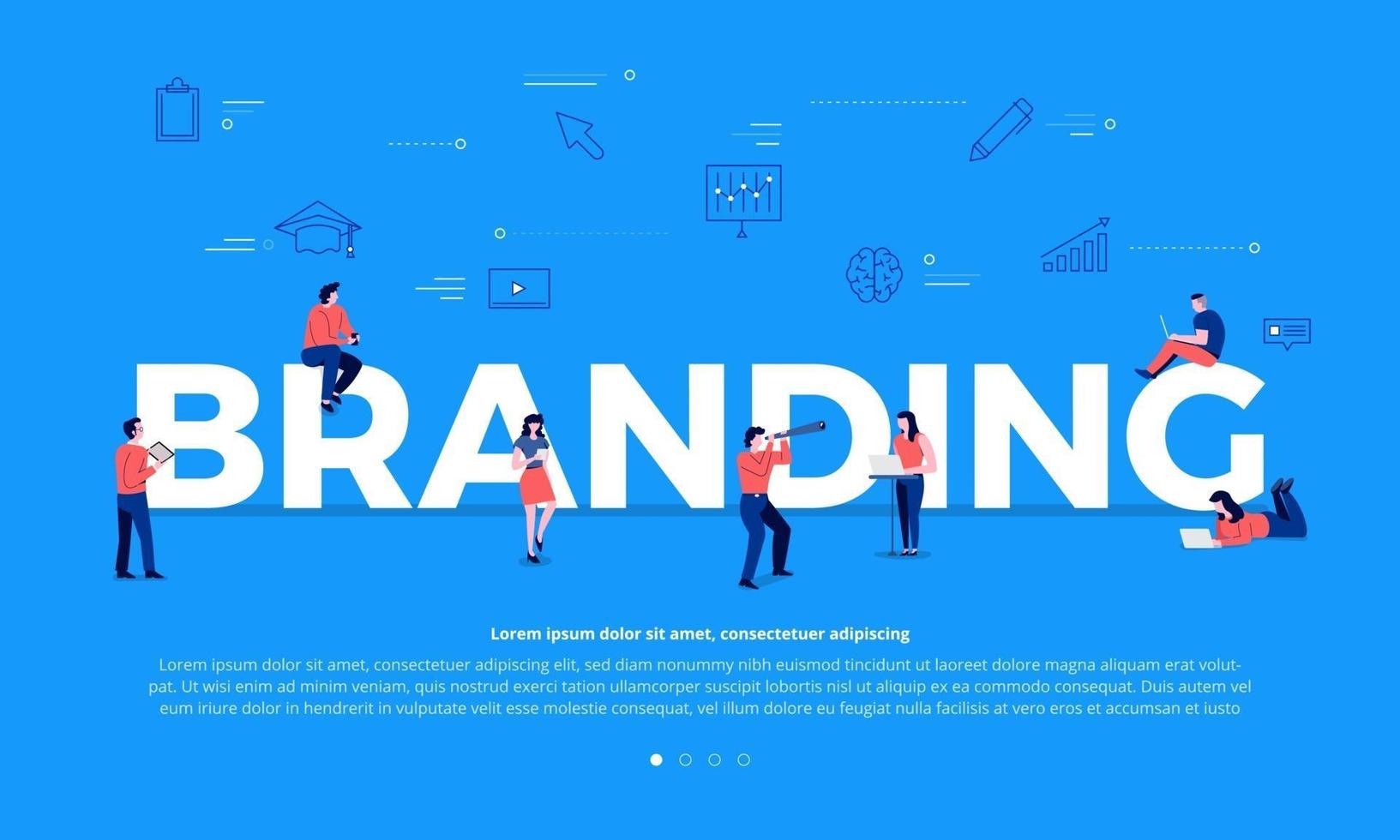 Teamwork building branding vector