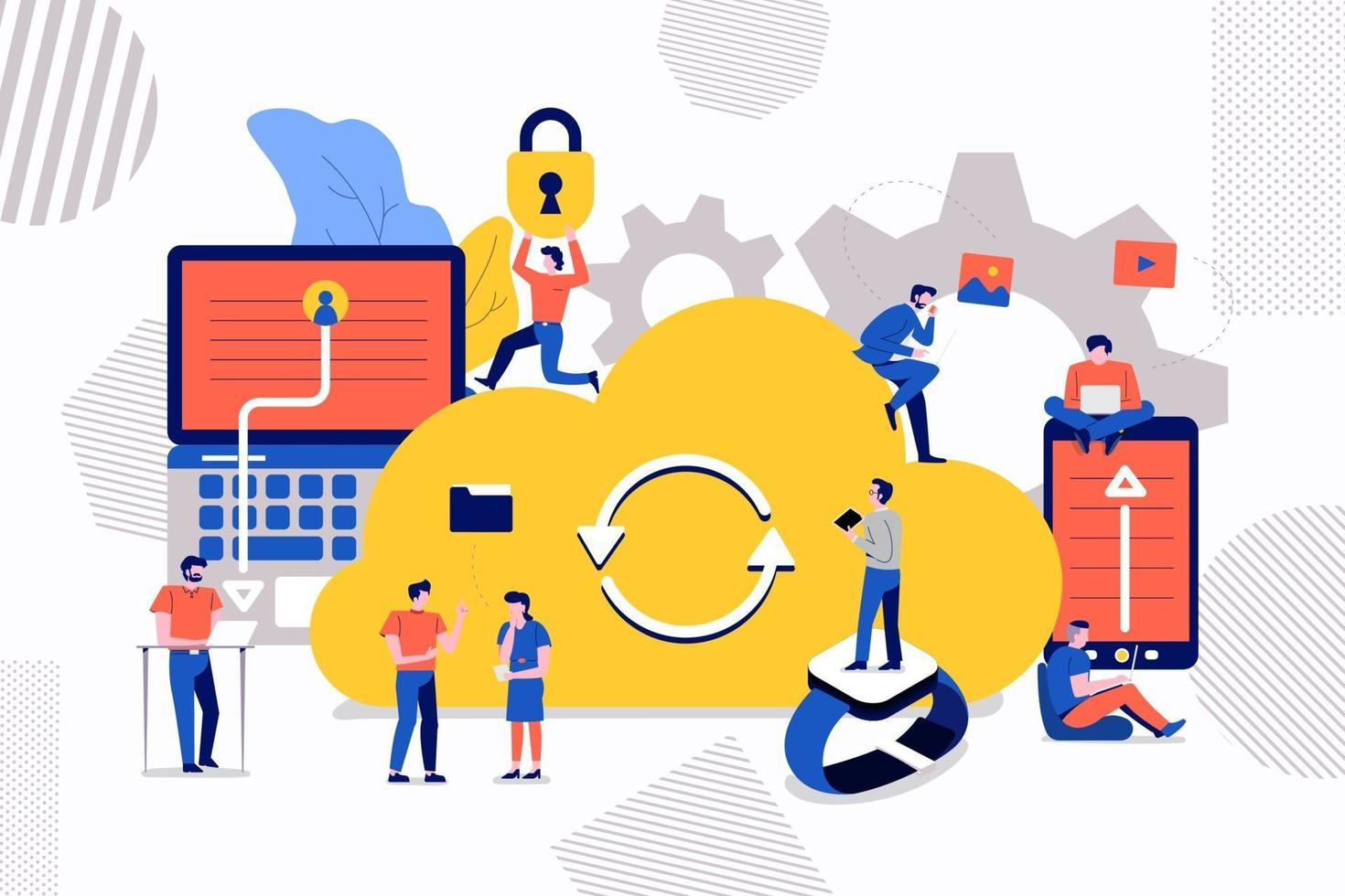 Teamwork Cloud Storage vector