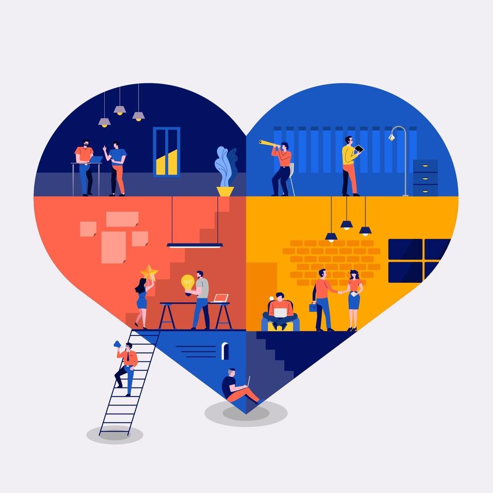 espacio de trabajo crear icono amor vector