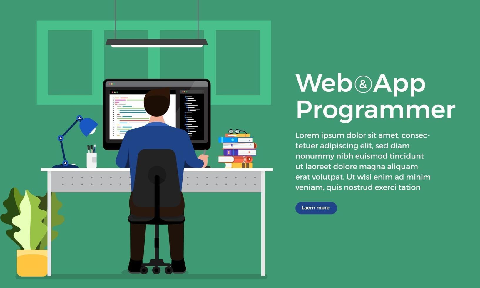 Web Designer and  Programmer vector