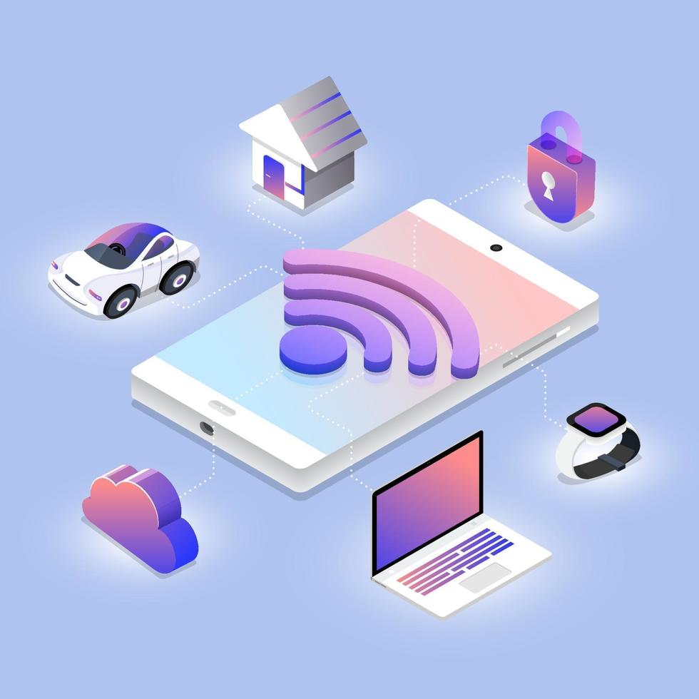 Wireless Network Technology vector