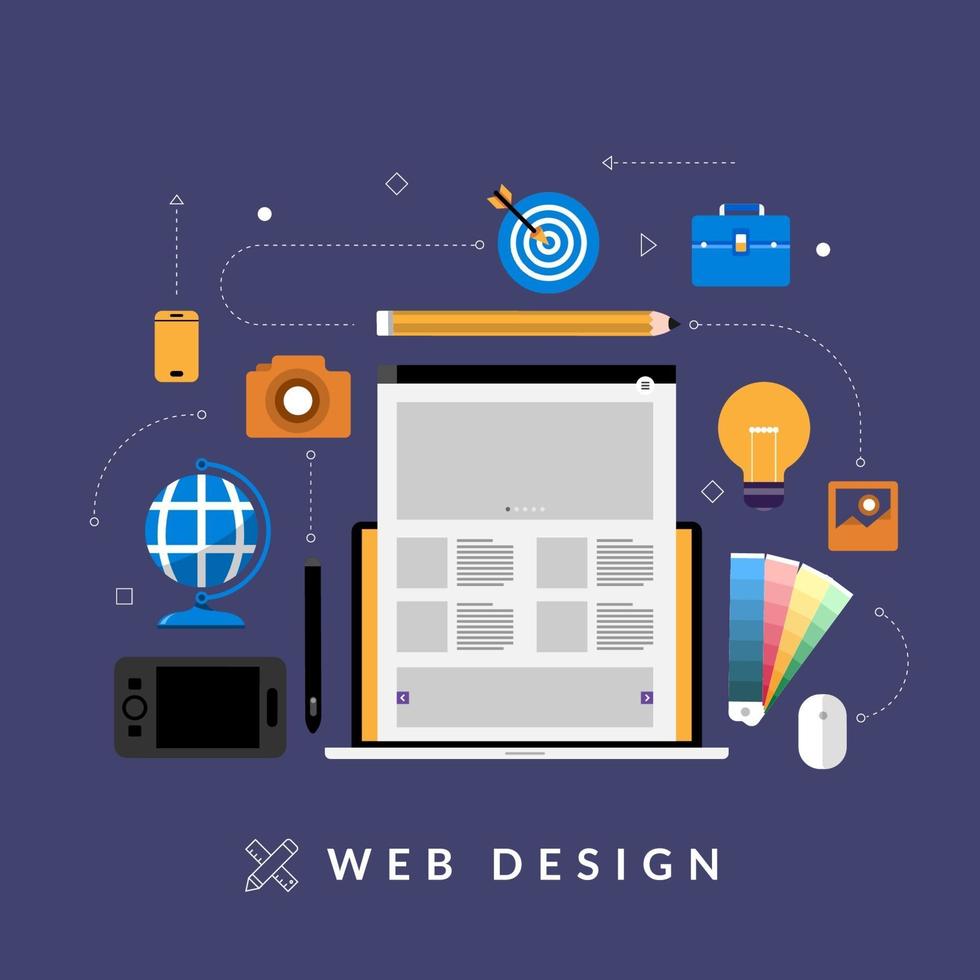 concepto de diseño web vector