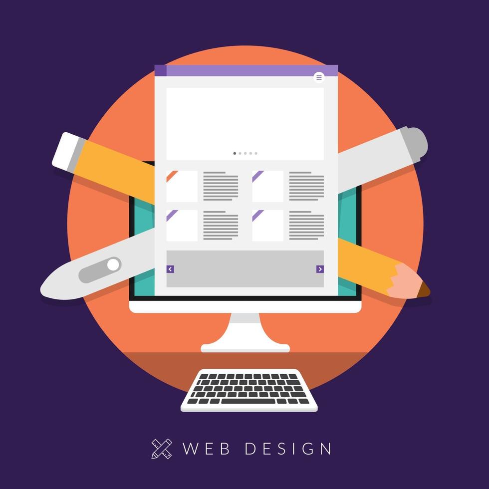 concepto de diseño web vector