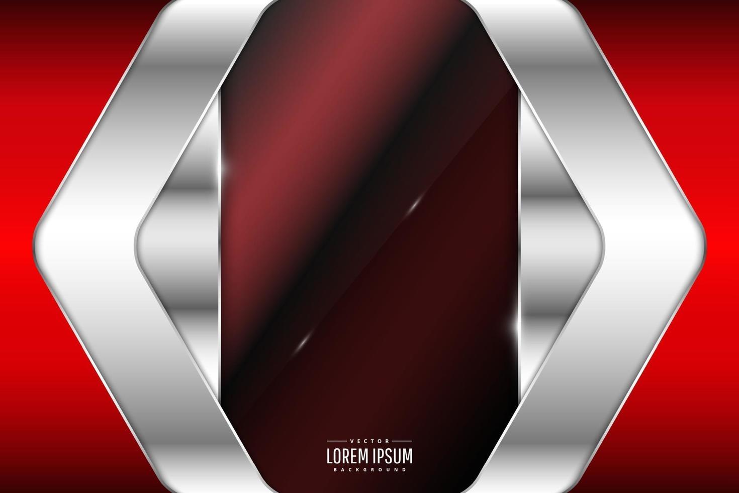 Luxury metallic red background vector