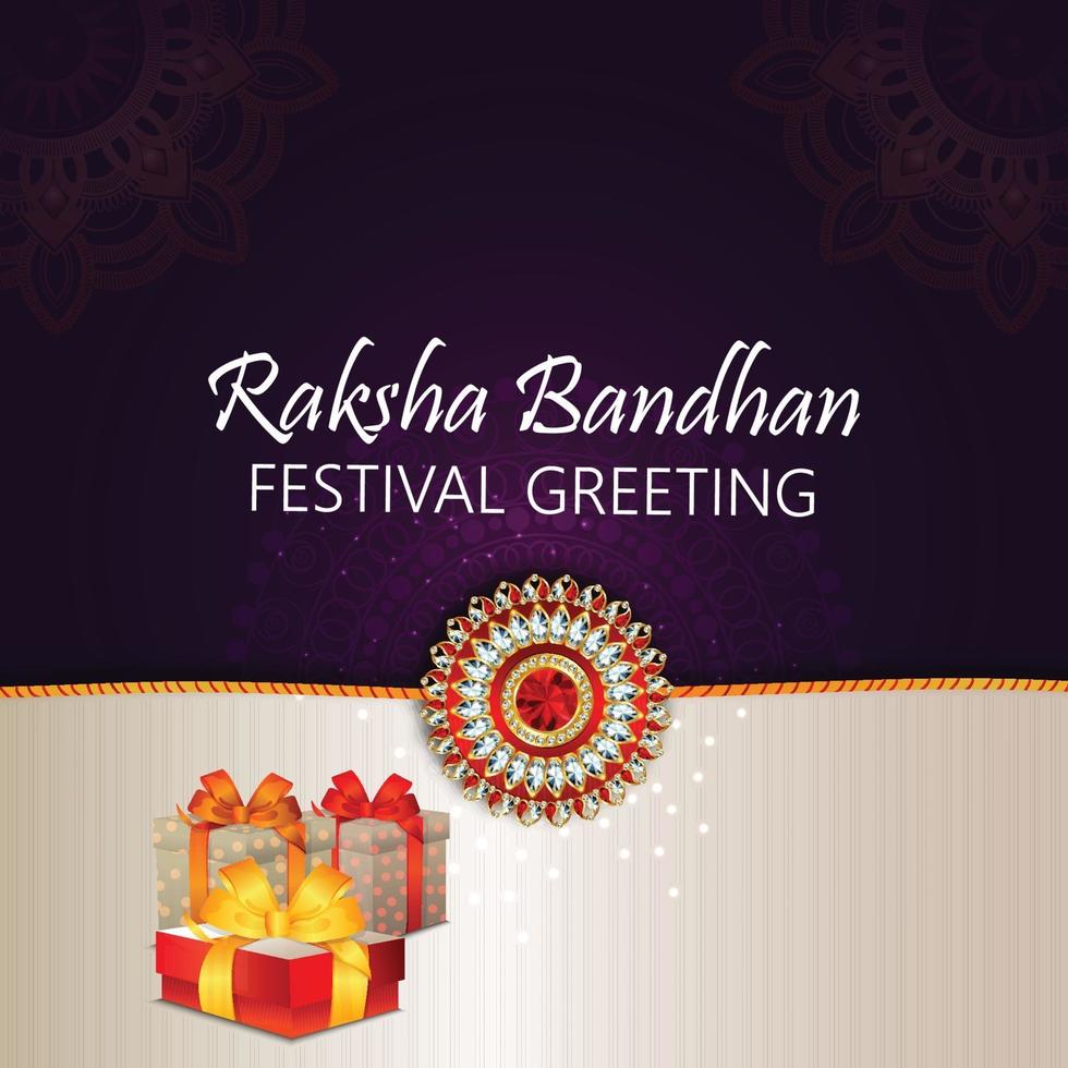 Creative illustration of happy raksha bandhan vector