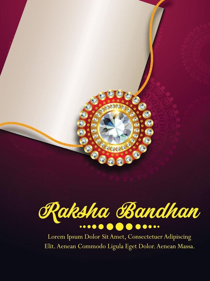 feliz celebración raksha bandhan tarjeta de felicitación vector