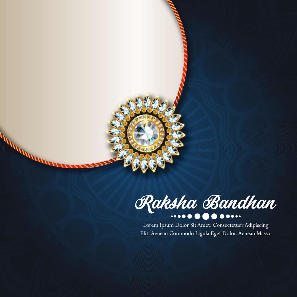 feliz tarjeta de felicitación raksha bandhan con ilustración creativa vector