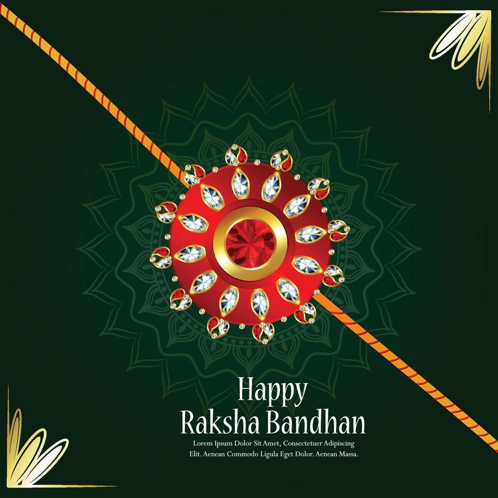 Indian festival raksha bandhan background with creative gifts and rakhi vector