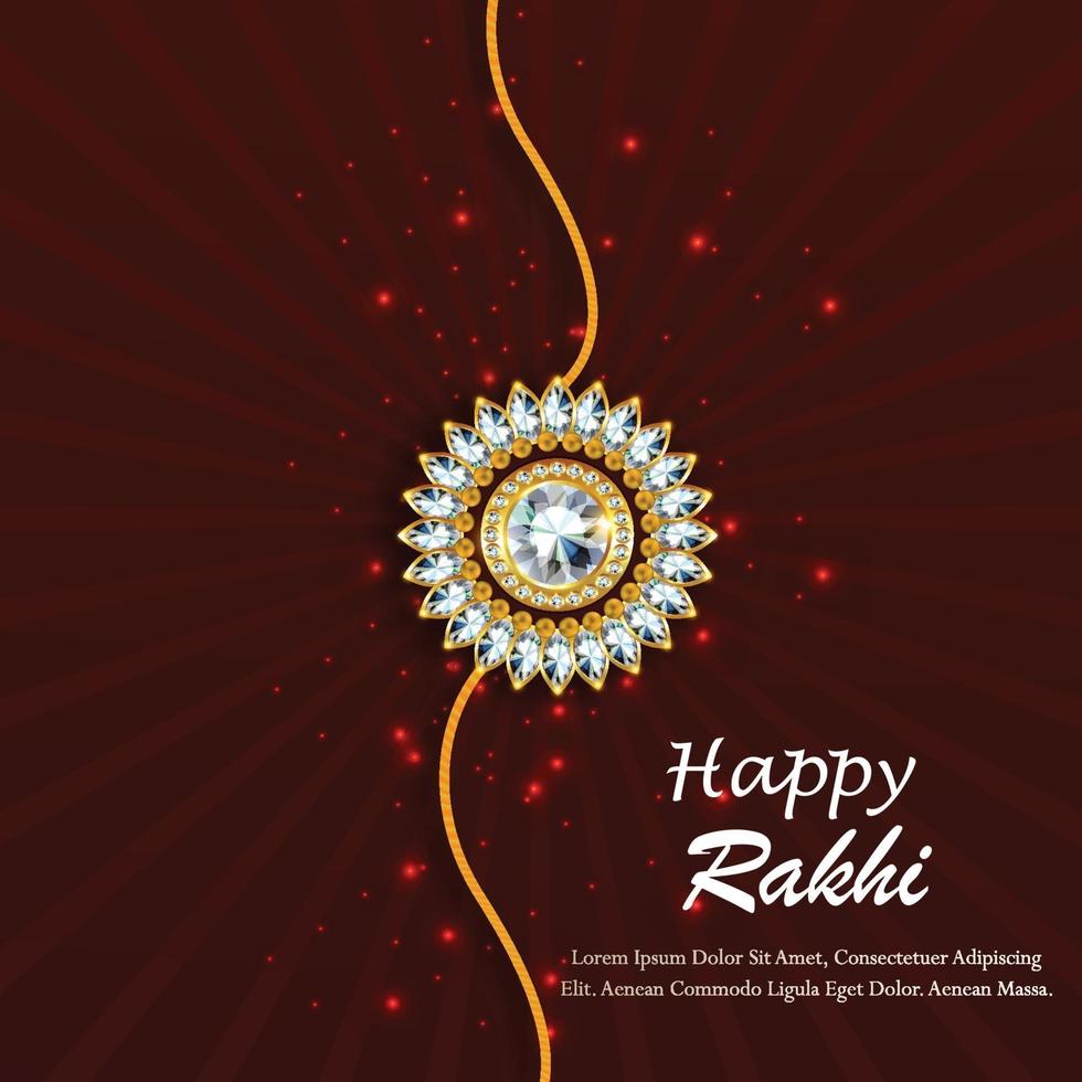 Happy raksha bandhan festival of brother and sister invitation vector