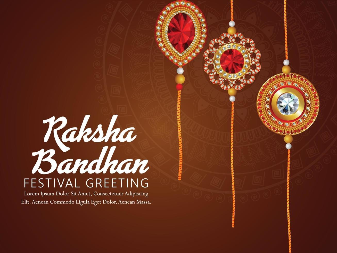 Happy raksha bandhan indian festival background with creative illustration vector