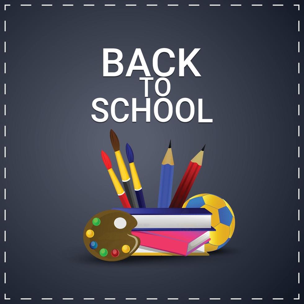 Back to school celebration background vector