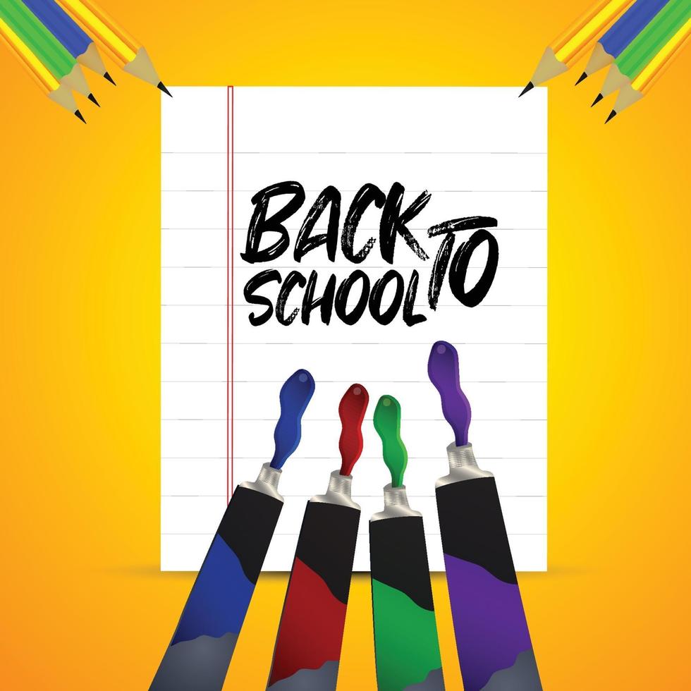 Back to school celebration background vector