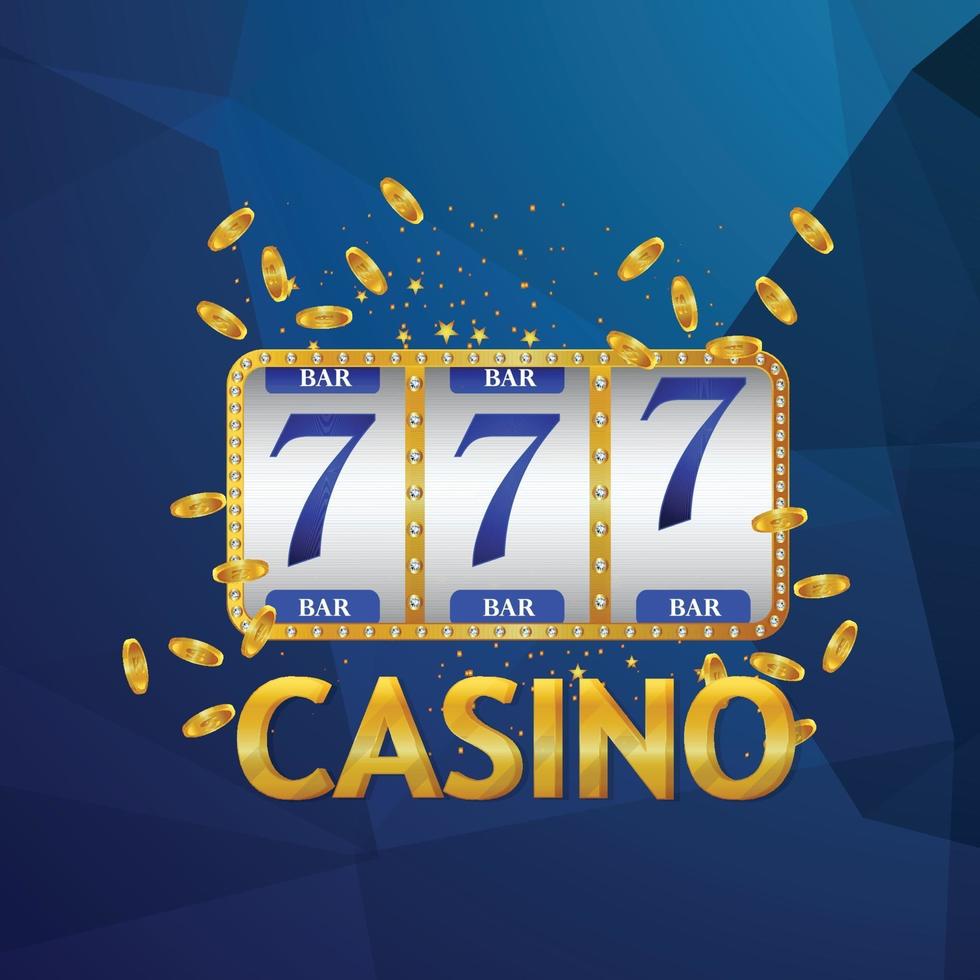 Casino realistic background with cards chip and slot vector