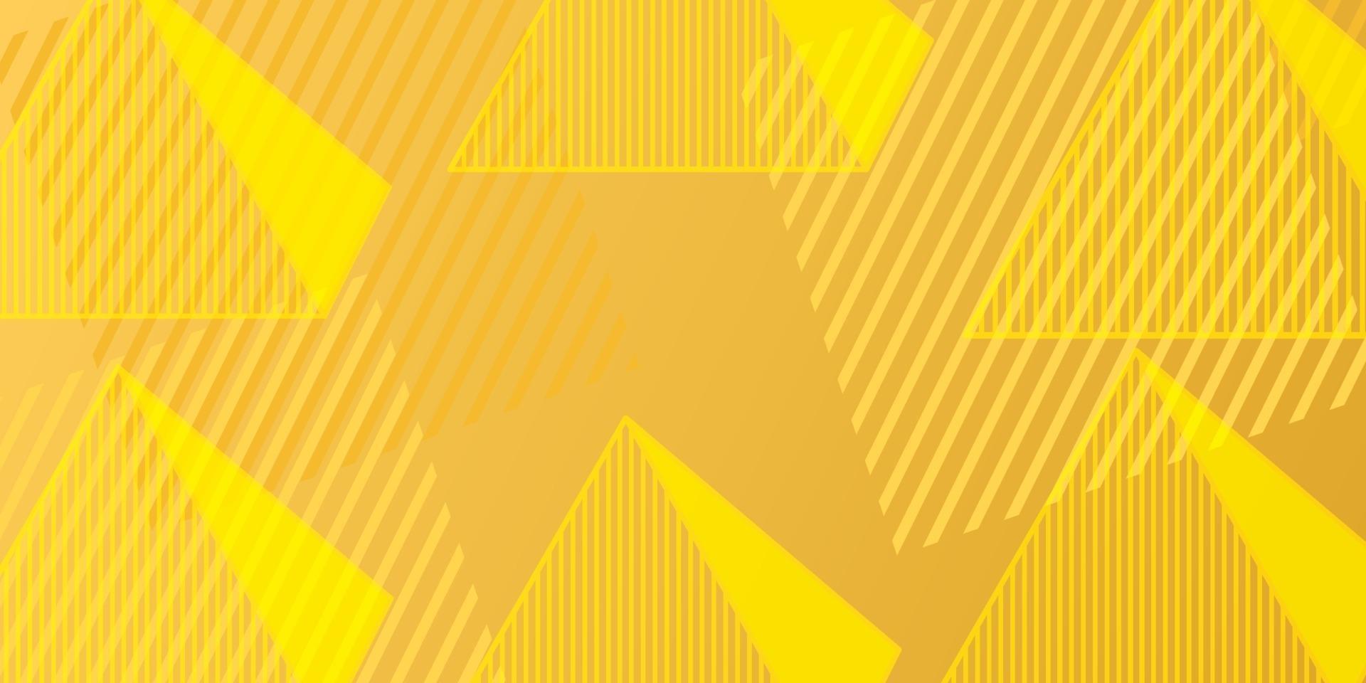 Fondo de forma geométrica degradado abstracto con elemento triangular en color amarillo vector