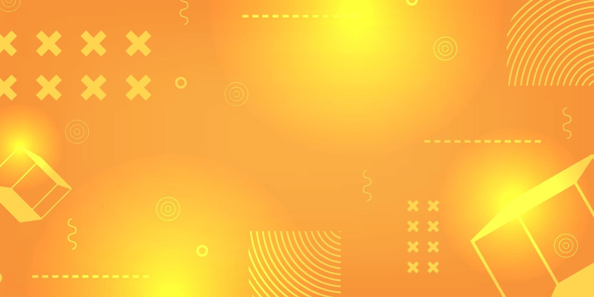 Gradient geometric shape background, yellow colors shape modern design. vector