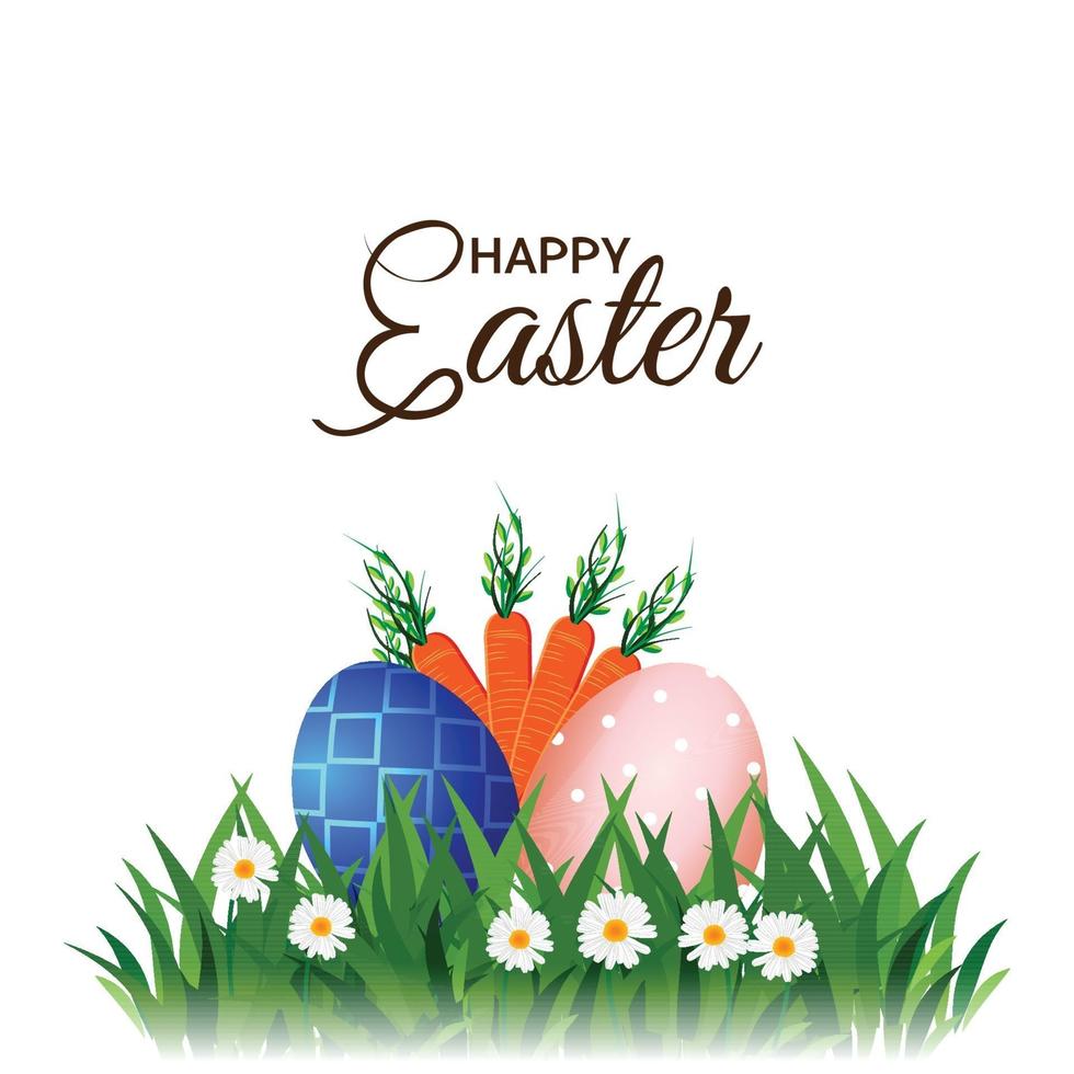 Happy easter day celebration vector illustration and background