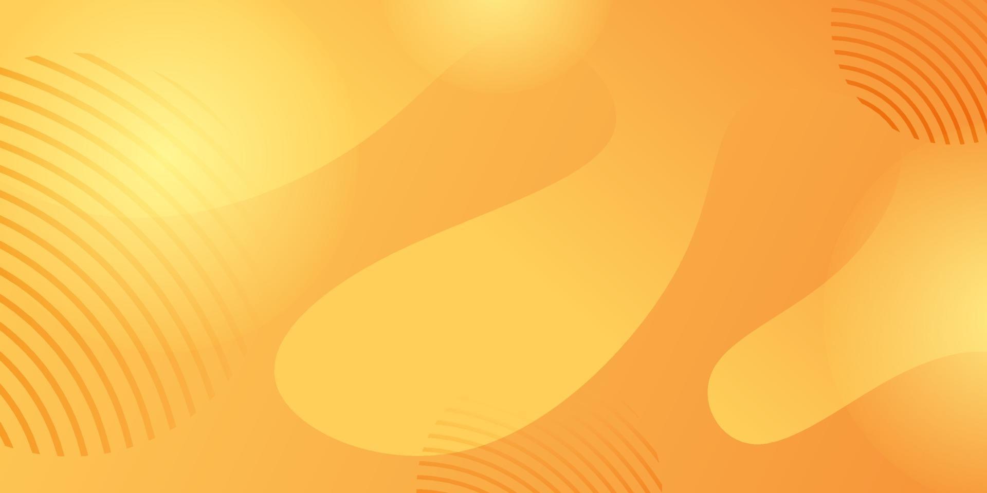 Trendy gradient geometric shape background with dynamic element in orange color vector