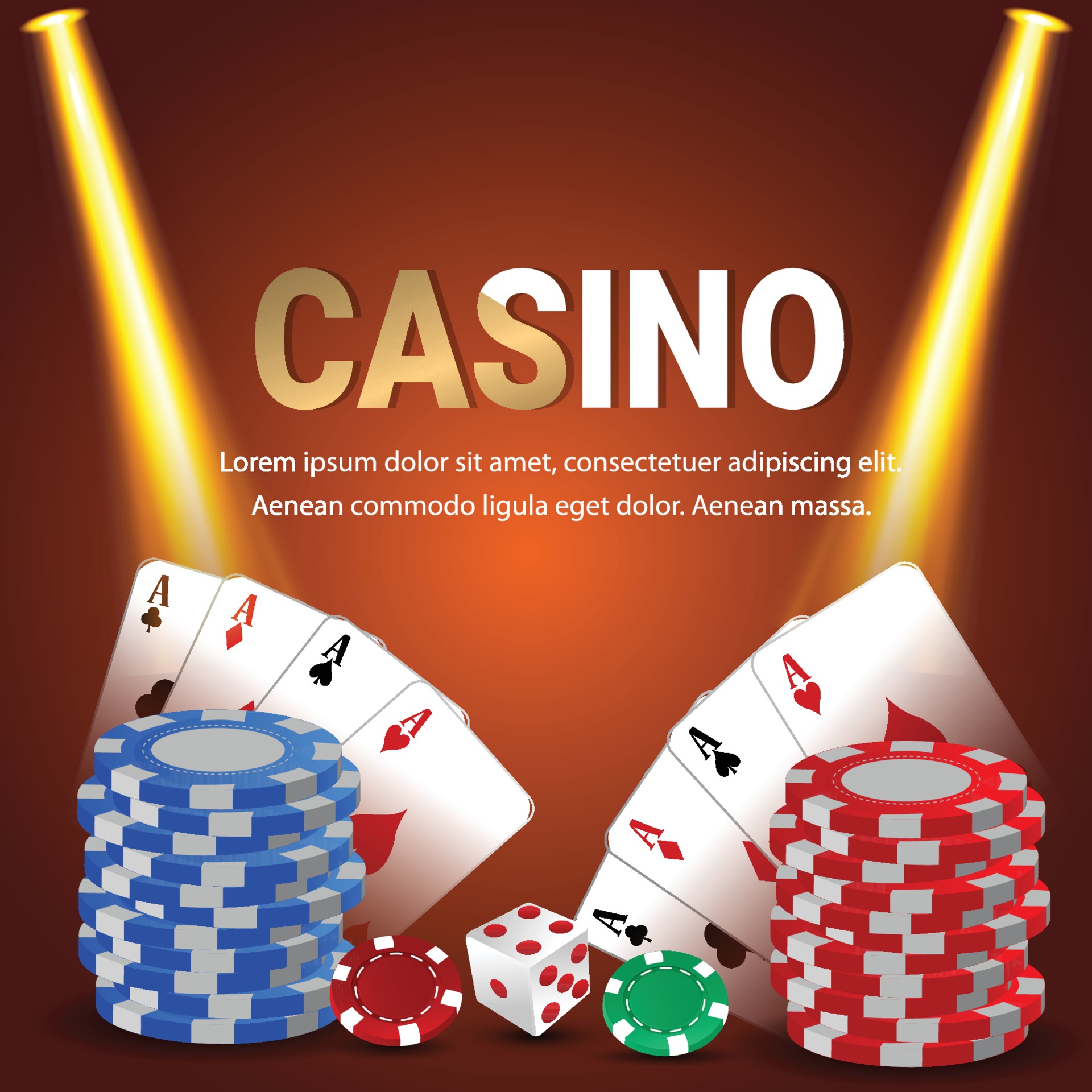 Premium Vector  Casino online, luxury gambling game with playing cards